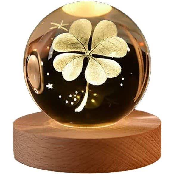 گوی شب خواب گوی کریستالی شبدر سایز6