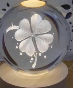 Alternative view of گوی شب خواب گوی کریستالی شبدر سایز6